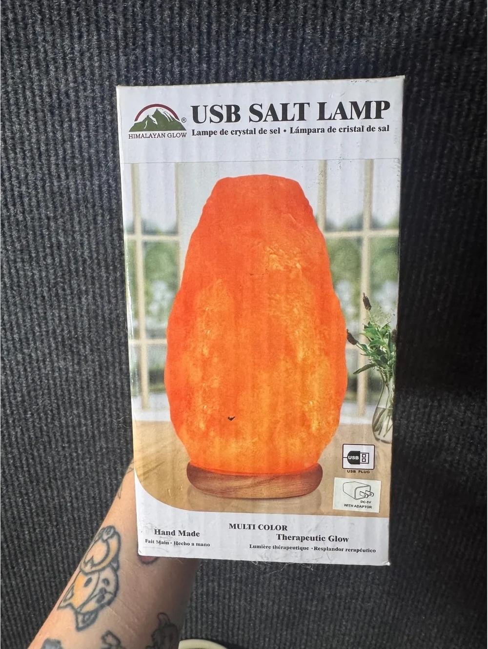 Brand New Himalayan Glow USB Salt Lamp with Multi-Color Therapeutic Glow